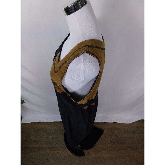 Vtg Nina Piccalino Patchwork Maxi M - Black Camel Leaf - Excellent - Picture 10 of 12